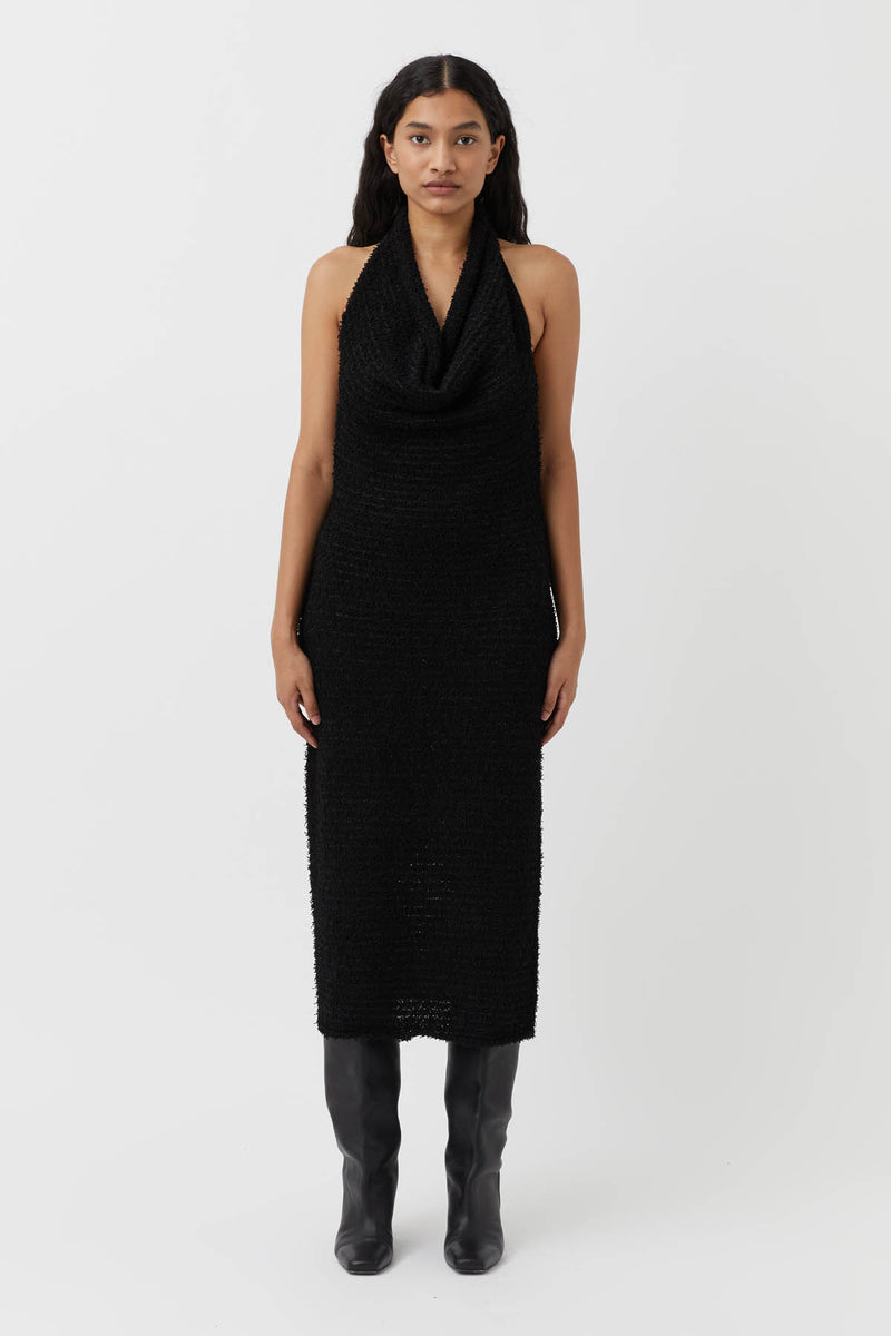 Primrose Cowl Knit Evening Dress in Black C&M CAMILLA AND MARC® Official