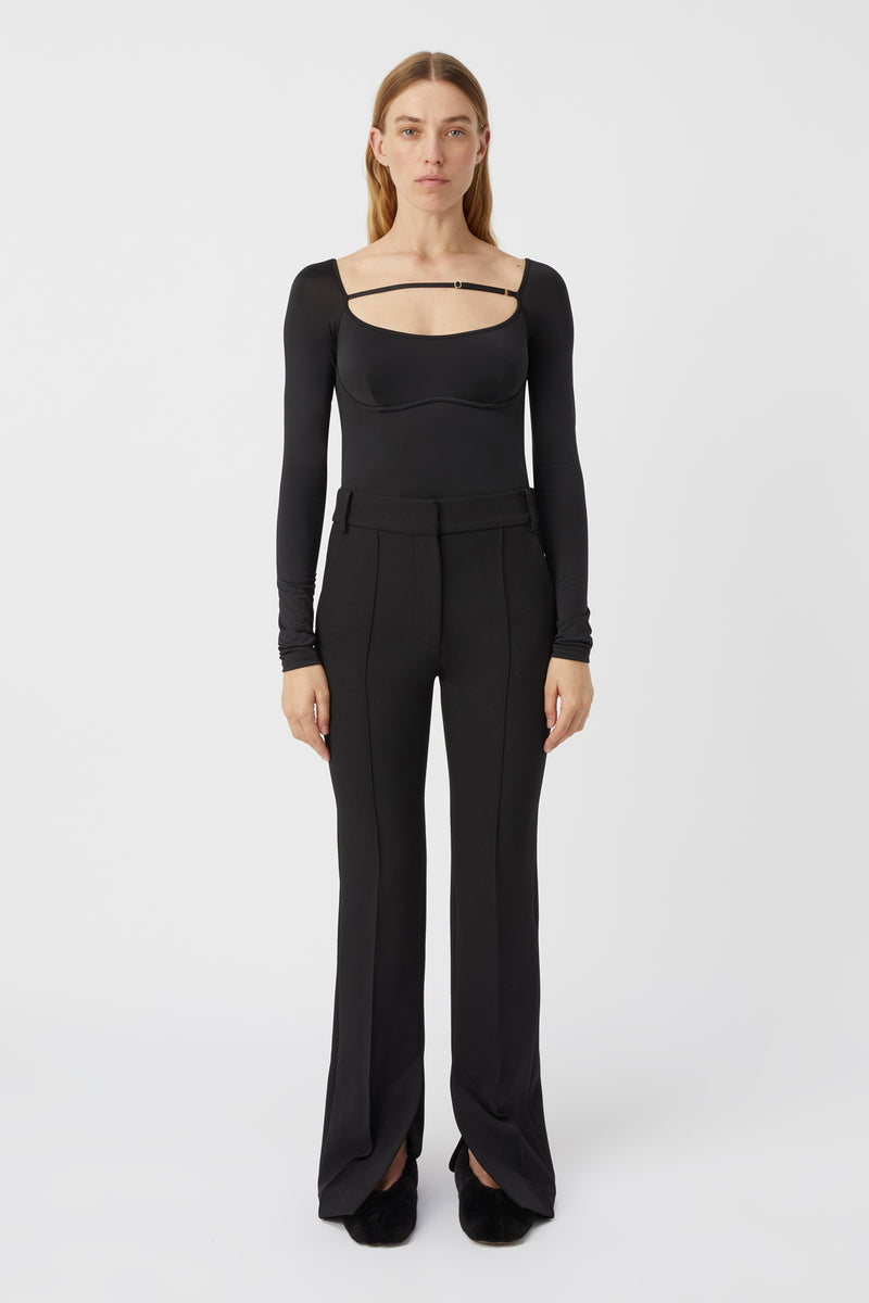 Lorelai Long Sleeve Bodysuit in Black - CAMILLA AND MARC® C&M