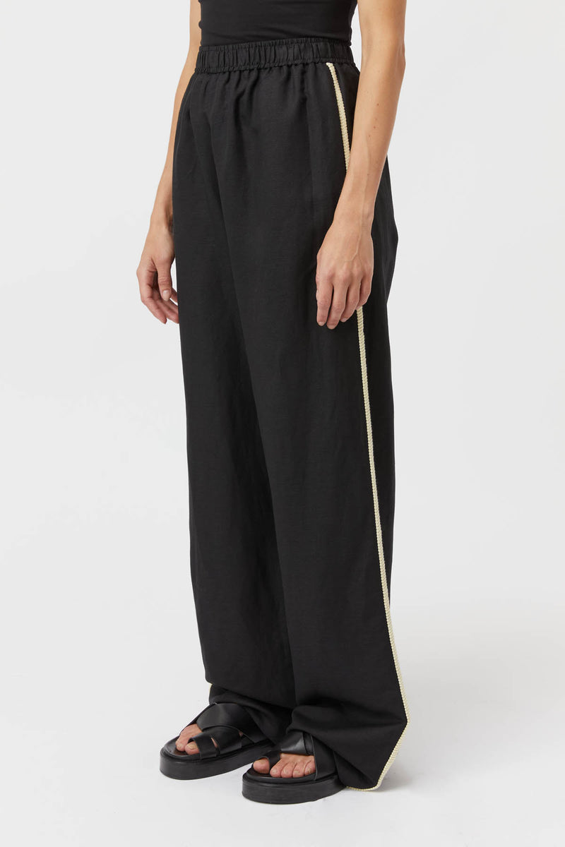 Lanza Embroidery Pant in Black - CAMILLA AND MARC® Official C&M
