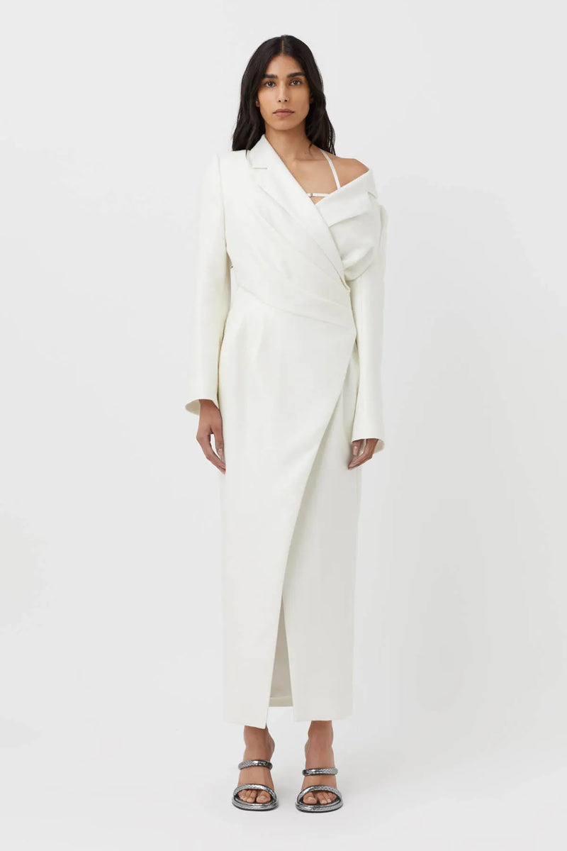 Oriana Tailored Coat Dress in White - CAMILLA AND MARC® Official C&M