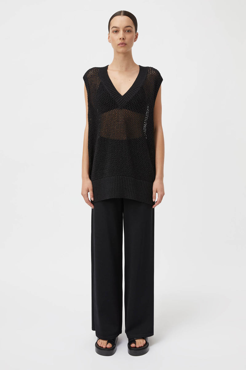 Adelpha Mesh Knit Vest in Black - CAMILLA AND MARC® Official C&M