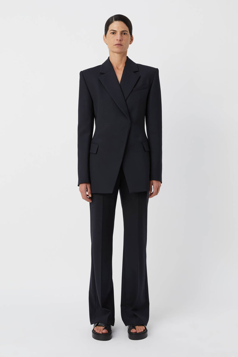 Alba Wool Blazer in Navy Blue - CAMILLA AND MARC® C&M