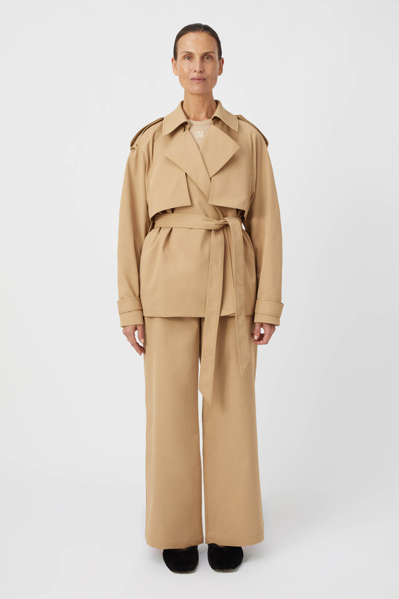 Burdock Straight Leg Pant in Latte Beige - CAMILLA AND MARC® C&M