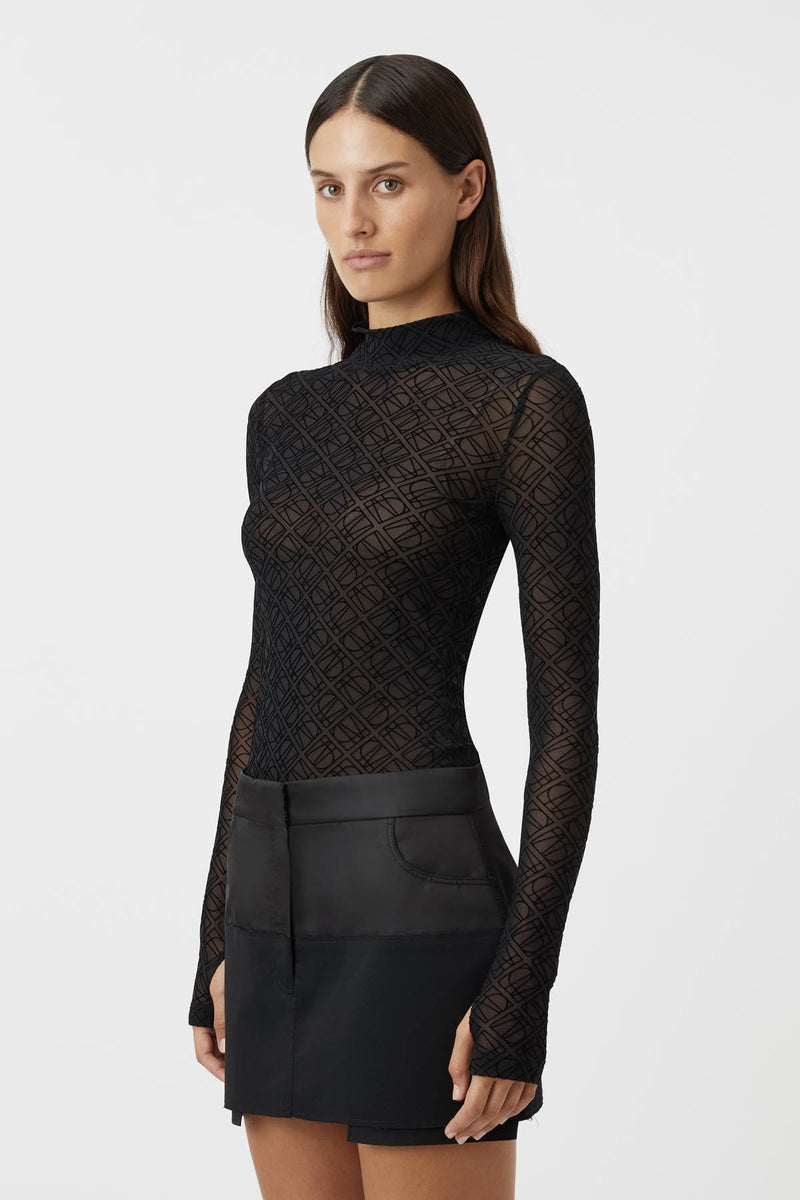 Antonia Long Sleeve Top in Black - CAMILLA AND MARC® C&M