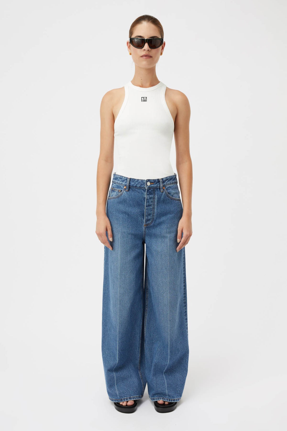 Women's Stretch Denim Dungarees Skirt Bib Jeans mini Dress with pockets UK  4-12