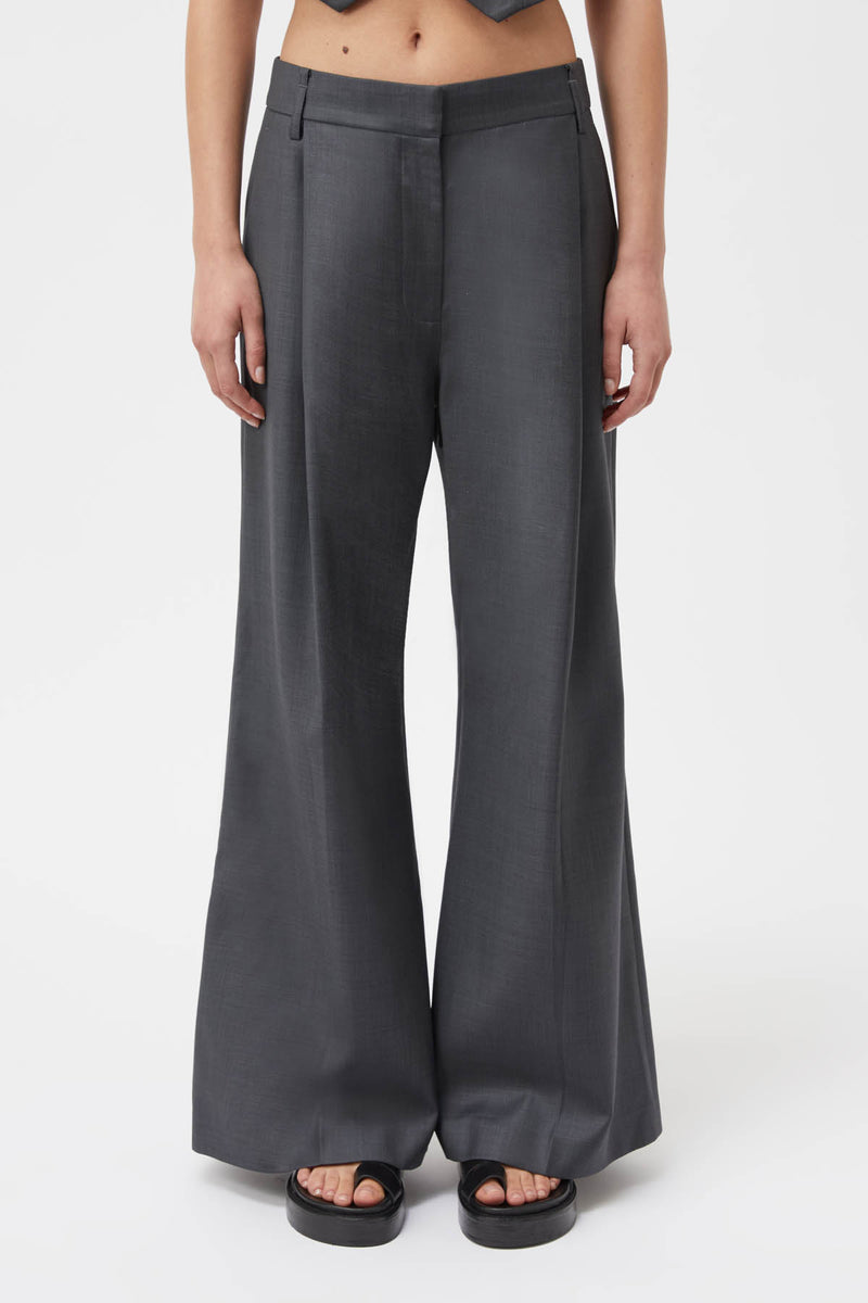 Atlanta Tailored Wide-leg Pant in Grey Marle - CAMILLA AND MARC ...