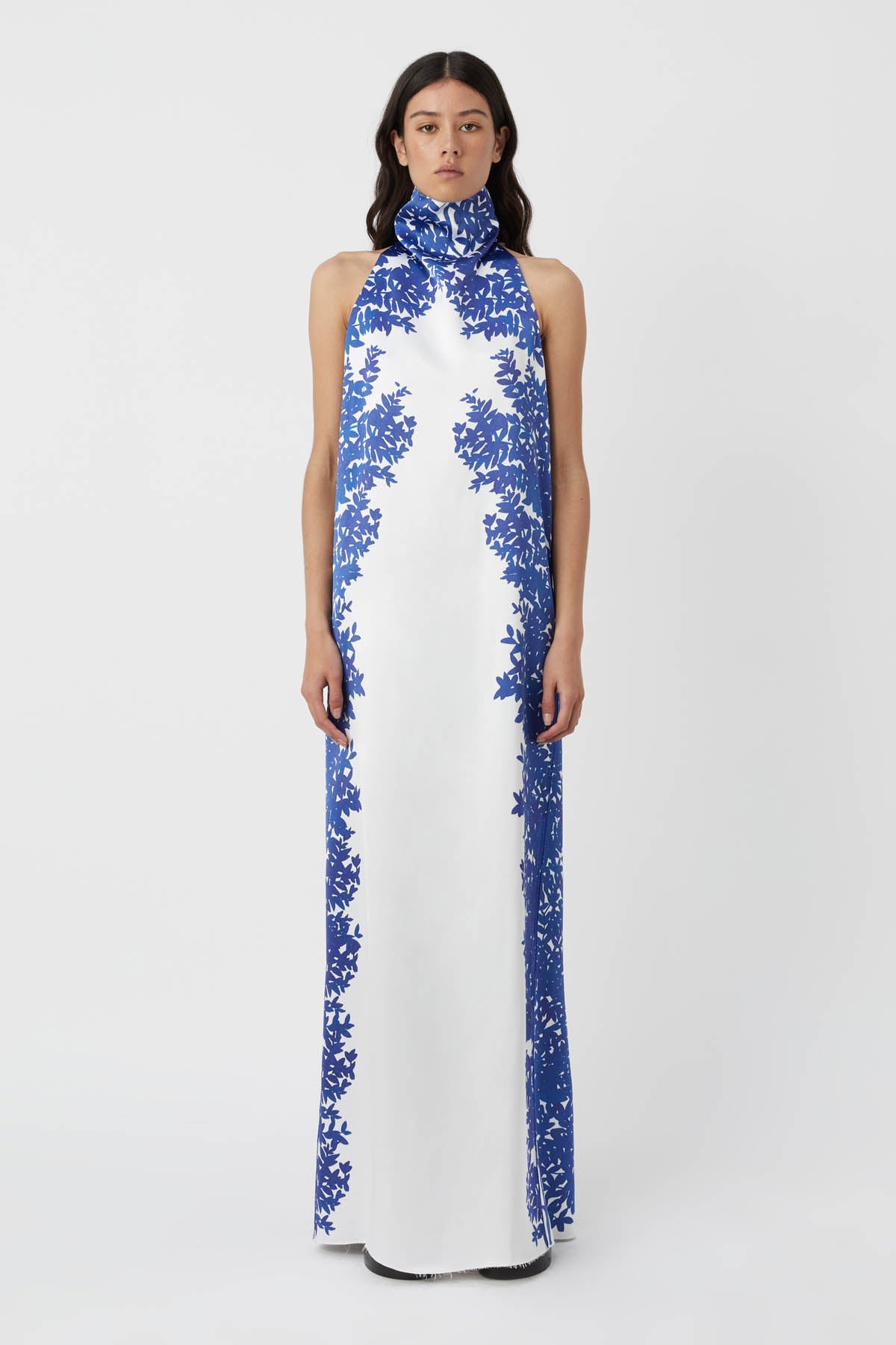 Cassia Halterneck Maxi Dress in Blue - CAMILLA AND MARC® C&M