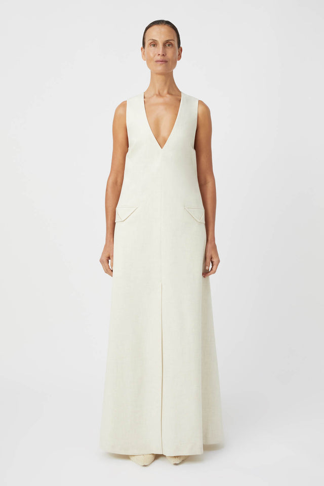 Floris Maxi Dress in Ivory Marle CAMILLA AND MARC C M