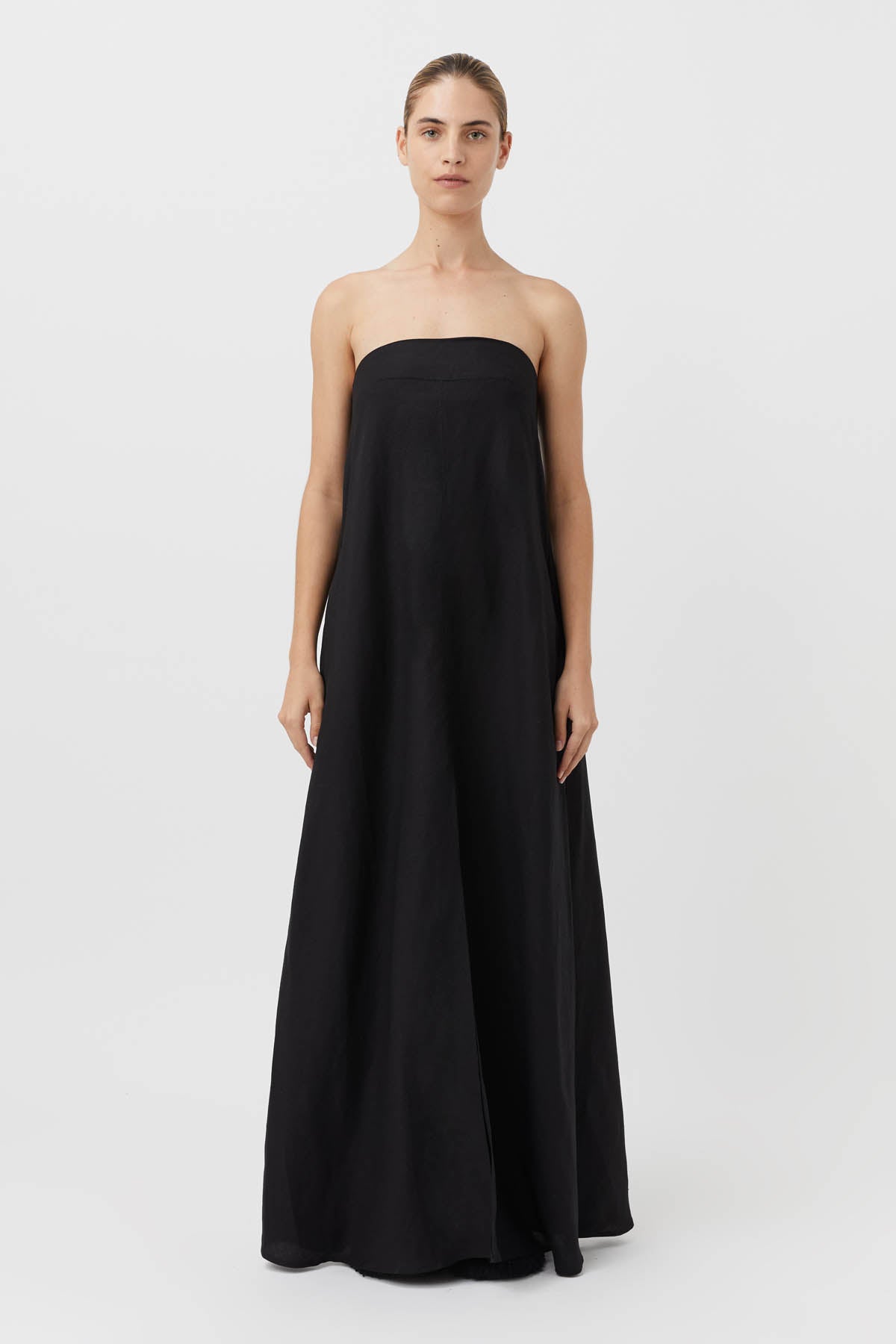 Honora Strapless Maxi Dress in Black CAMILLA AND MARC Official C M