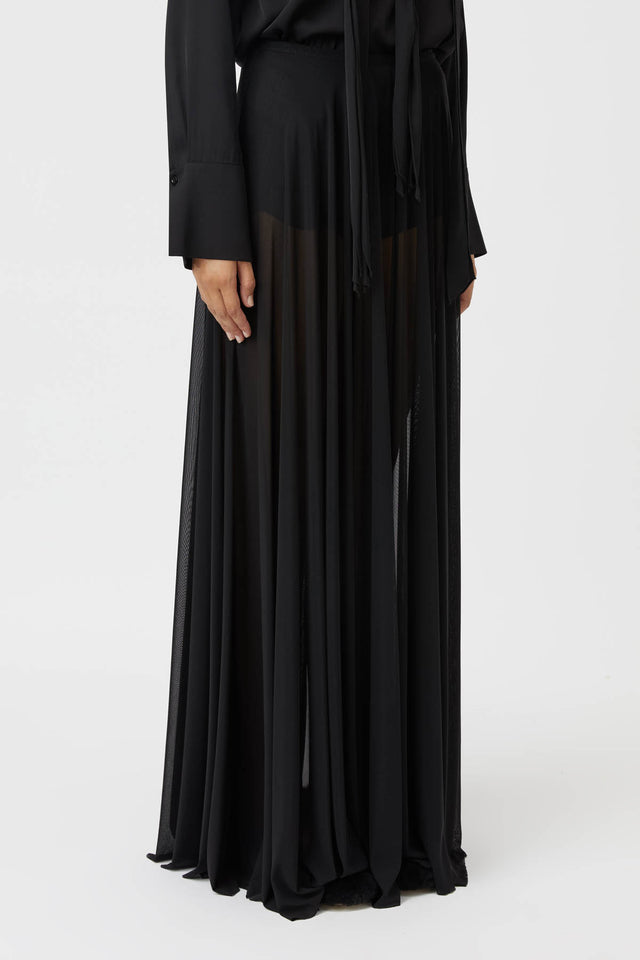 Loom Sheer Maxi Skirt in Black CAMILLA AND MARC C M