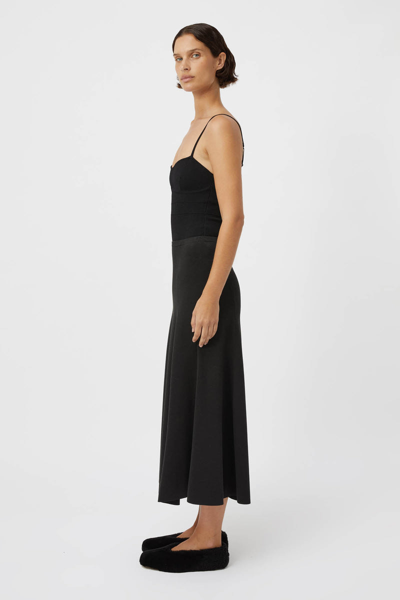 Ophira Midi Skirt in Black - CAMILLA AND MARC® C&M