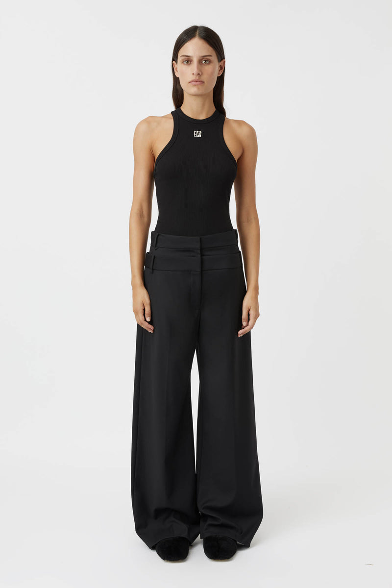 Ore Wool Manstyle Tailored Pant in Black - CAMILLA AND MARC® C&M