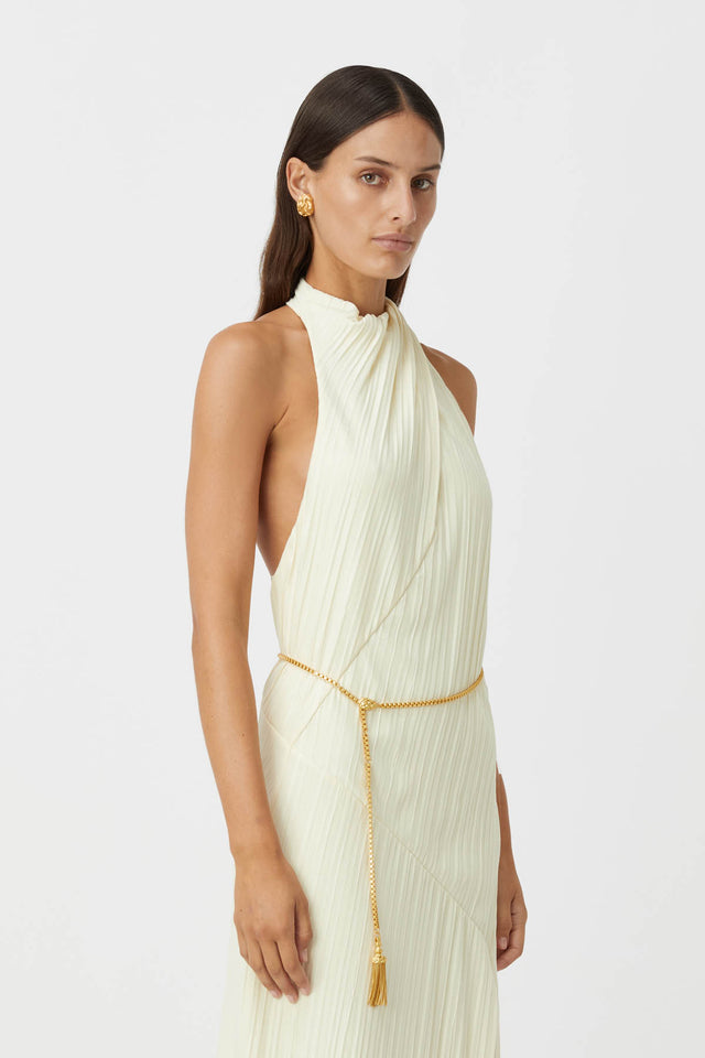 Alto Halterneck Maxi Dress in Cream - CAMILLA AND MARC® C&M