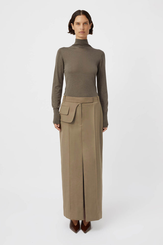 Madero Maxi Skirt in Khaki CAMILLA AND MARC C M