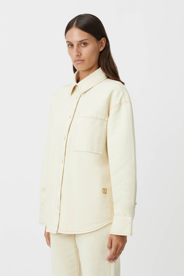 Rosemary Denim Shirt in Buttercream - CAMILLA AND MARC® C&M