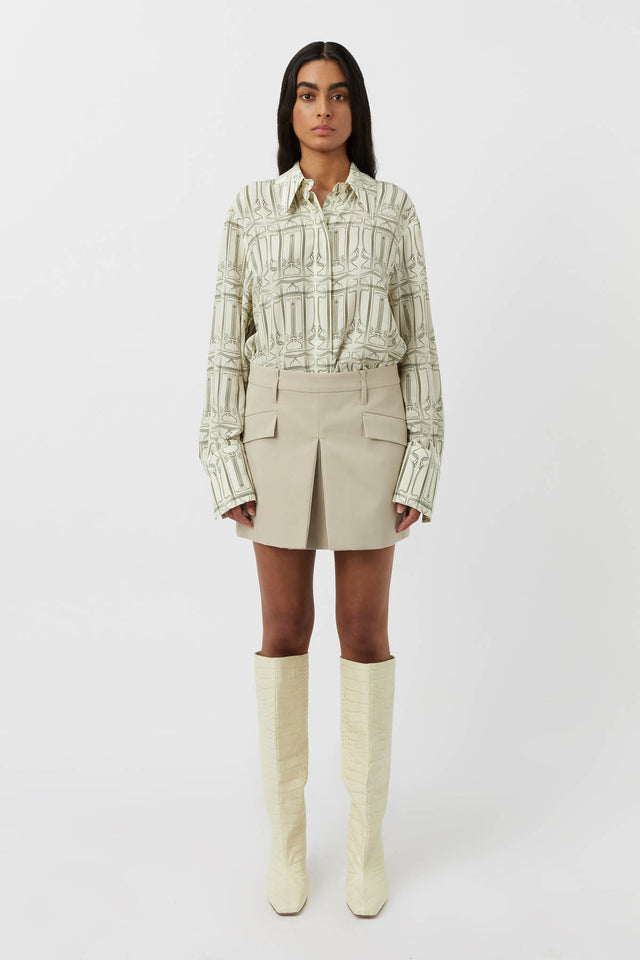 Simona Mini Skirt in Oyster Grey - CAMILLA AND MARC® Official | C&M