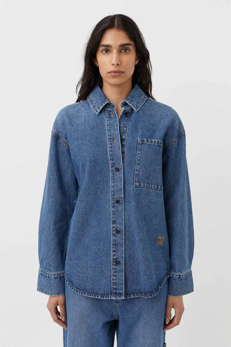 Rosemary Denim Overshirt in Classic Blue - C&M |CAMILLA AND MARC® Official